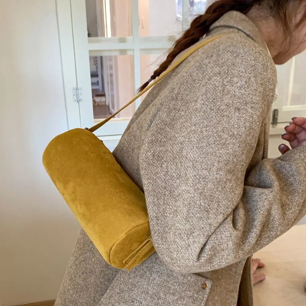 SOERA Beatrice Suede Pillow Hobo Bag - Bag - SOERA-894979-YEL-22-58499 Yellow