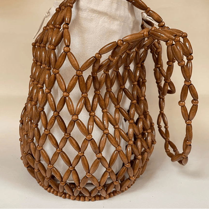 SOERA Margot Woven Beaded Tote Bag - Bag - SOERA-258883-BRO-36-39011 Brown 36