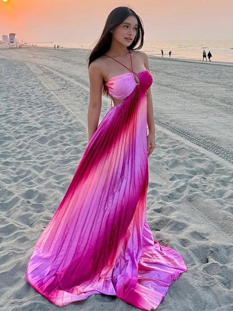 SOERA Lena Ombre Pleated Structured Maxi Dress - Dress - SOERA-919235-DEF-OS-18566 L