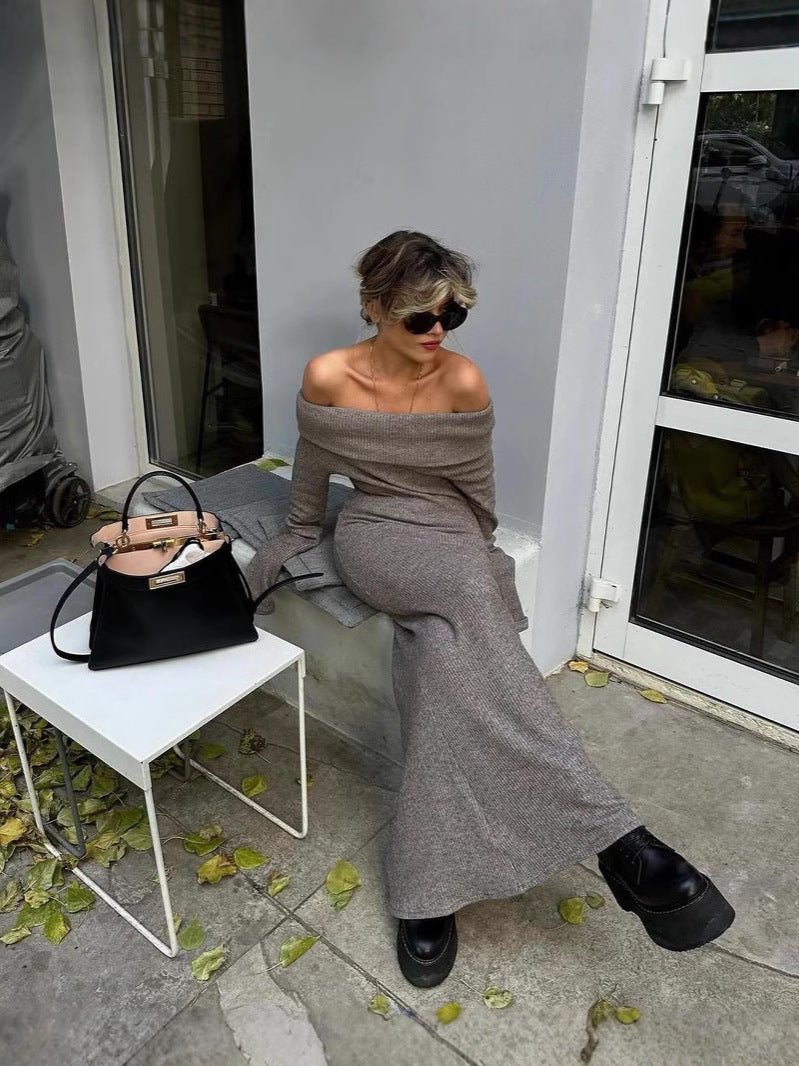 SOERA Danika Pullover Maxi Knit Dress - Dresses - PO1757549923988029319 Gray S