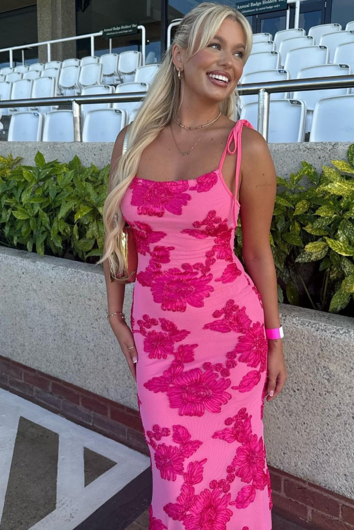 SOERA Jara Sleeveless Floral Maxi Dress - Dresses - Pink L