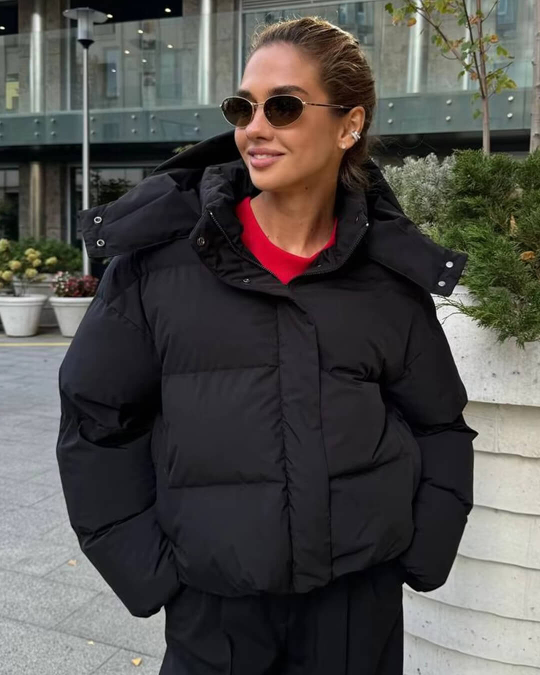 SOERA Hannah Hooded Puffer Jacket - Jackets - Black S