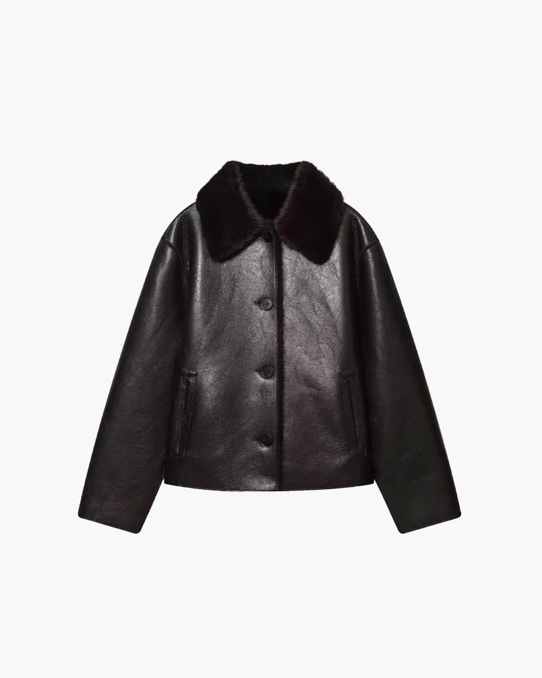 SOERA Joana Reversible Faux fur Leather Jacket - Jackets - 1005010183451153-;ZH1762998400013718184 Chocolate XS