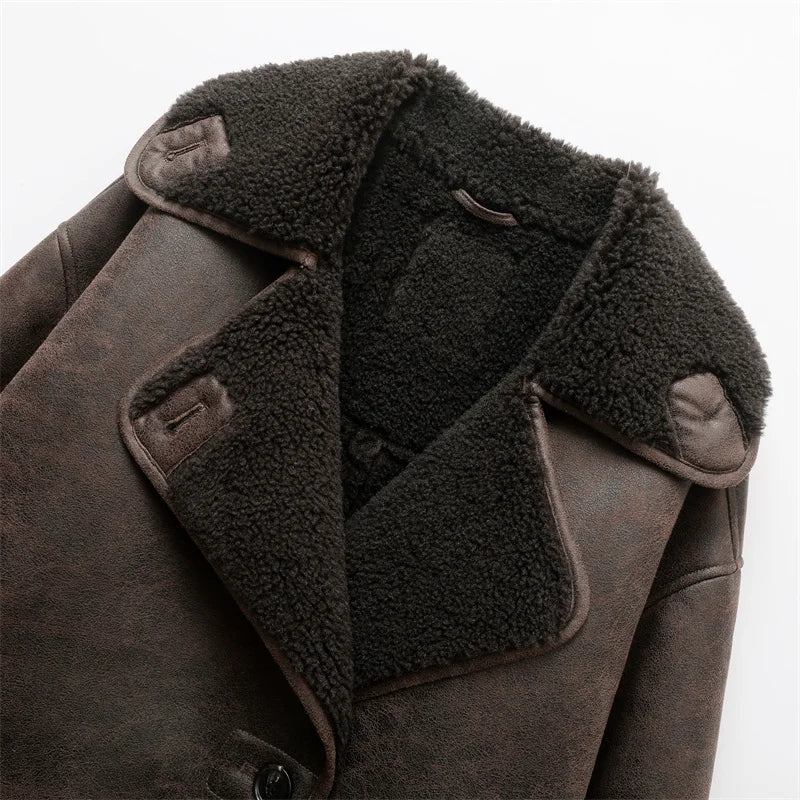 SOERA Laila Faux Leather Jacket - Jackets - DWOD2-WK338003 Brown XS