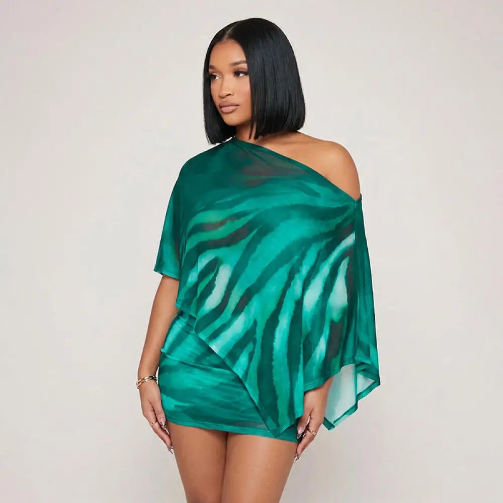 SOERA Mariana Zebra Print Two-Piece Set - Matching Sets - SOERA-091587-DEF-OS-67532 Green S