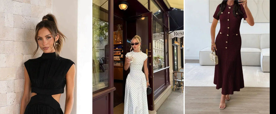 The Midi Dress and Boots Formula for Cooler Days