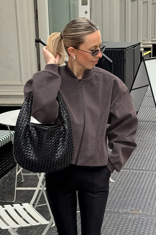 Ilse Suede Bomber Jacket