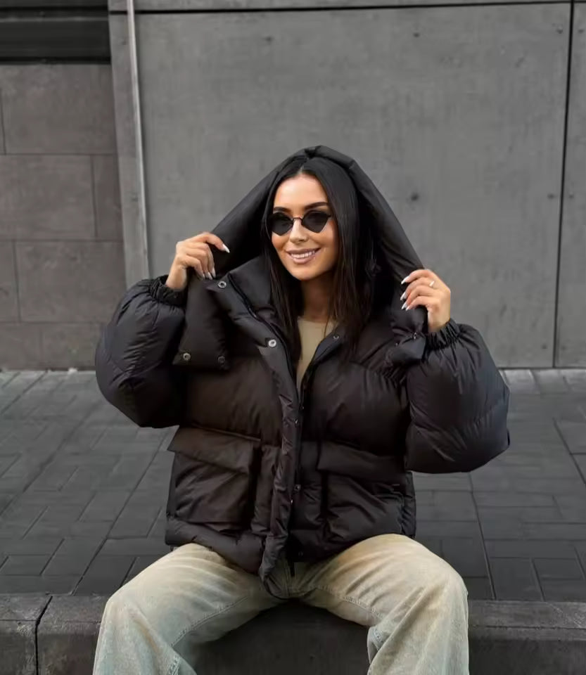 Lena Cropped Quilted Puffer Jacket