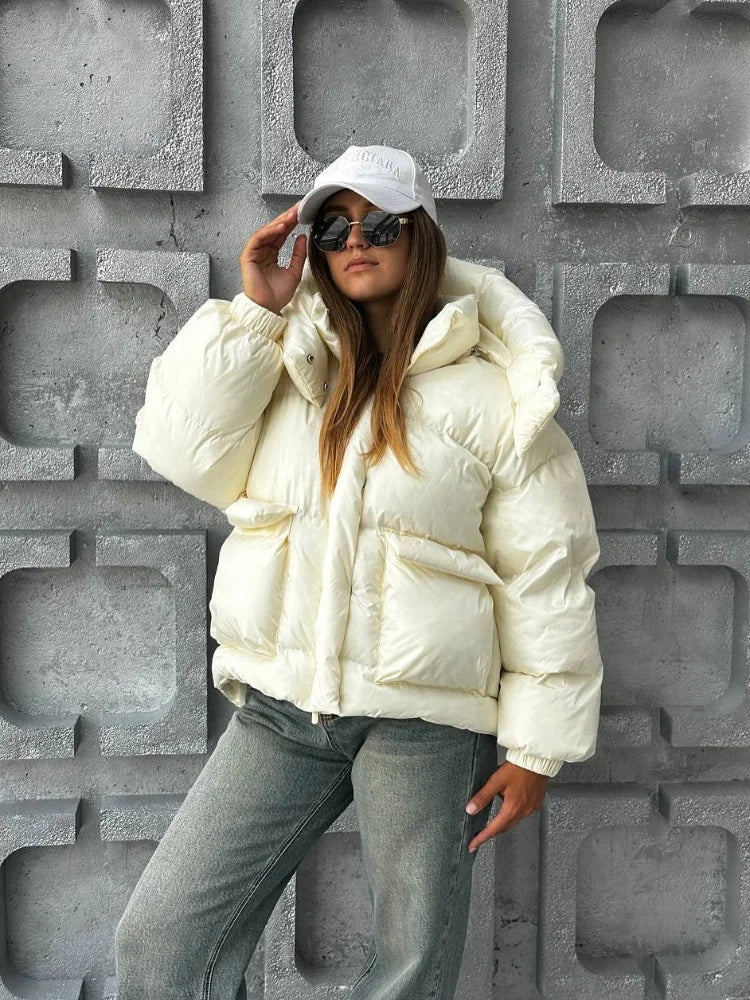 Lena Cropped Quilted Puffer Jacket