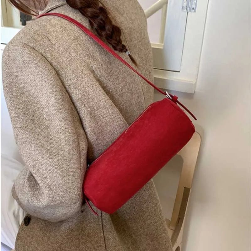 SOERA Beatrice Suede Pillow Hobo Bag - Bag - SOERA-894979-RED-22-56803 Red