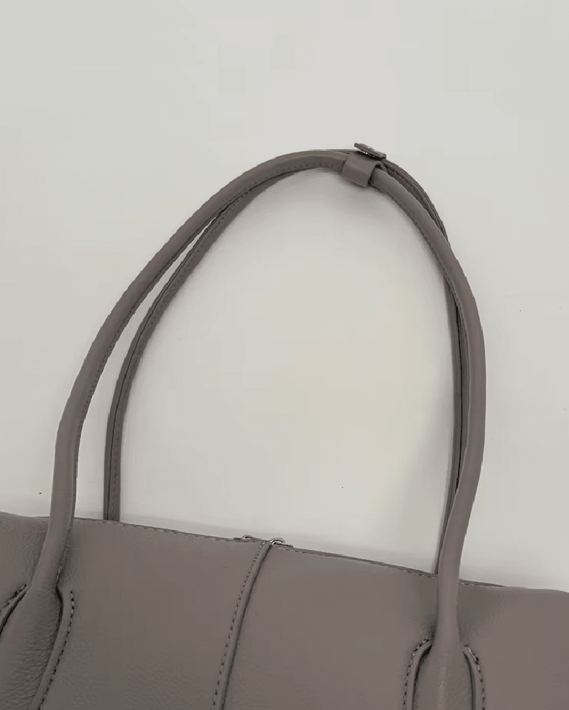 SOERA Julie Cylindrical Leather Shoulder Bag - Bag - SOERA-050115-GRE-OS-68163 Taupe-Grey