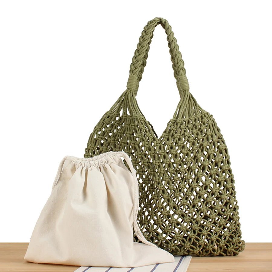 SOERA Margot Woven Beach Tote - Bag - SOERA-632835-GRE-OS-42691 Green