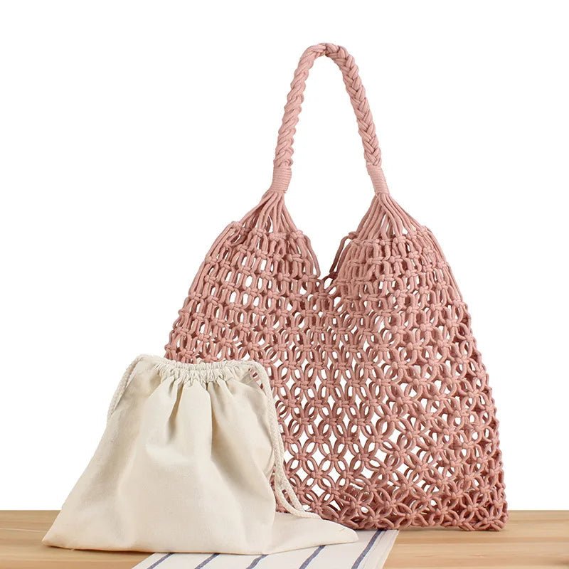 SOERA Margot Woven Beach Tote - Bag - SOERA-632835-PIN-OS-73763 Pink