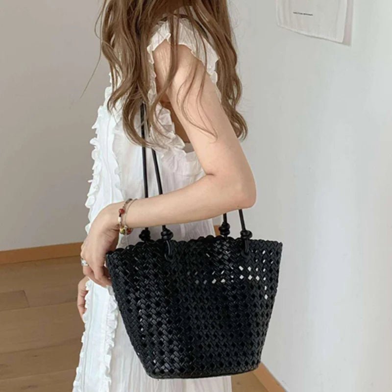 SOERA Matilde Woven Bucket Bag - Bag - SOERA-140483-BLA-OS-00131 Black