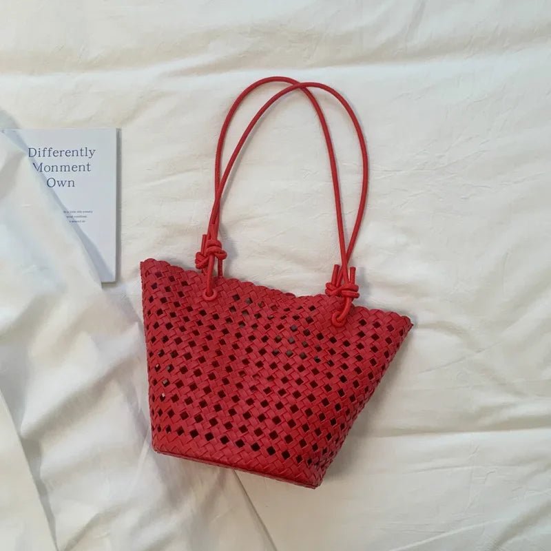 SOERA Matilde Woven Bucket Bag - Bag - SOERA-140483-RED-OS-34595 Red