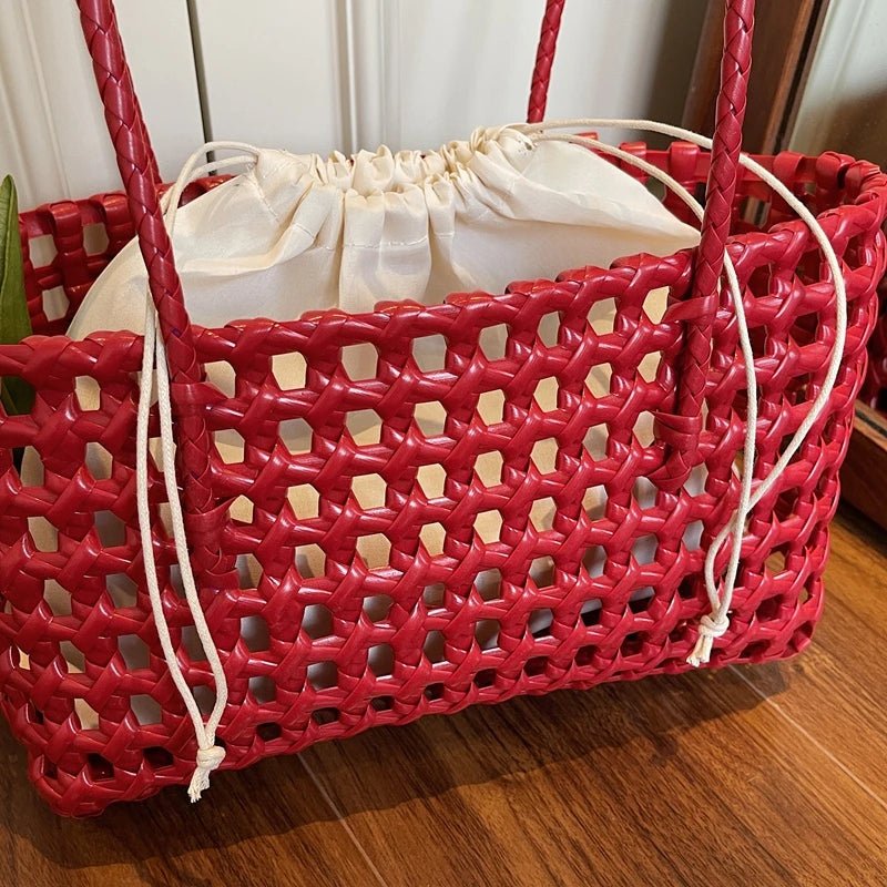 SOERA Claudia Hollowed Shoulder Tote - Bag -  Claret