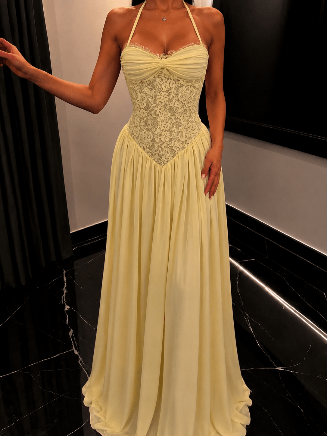SOERA Gloria Halter Corset Maxi Dress - Dress - SOERA-792323-ASP-2-90115 S