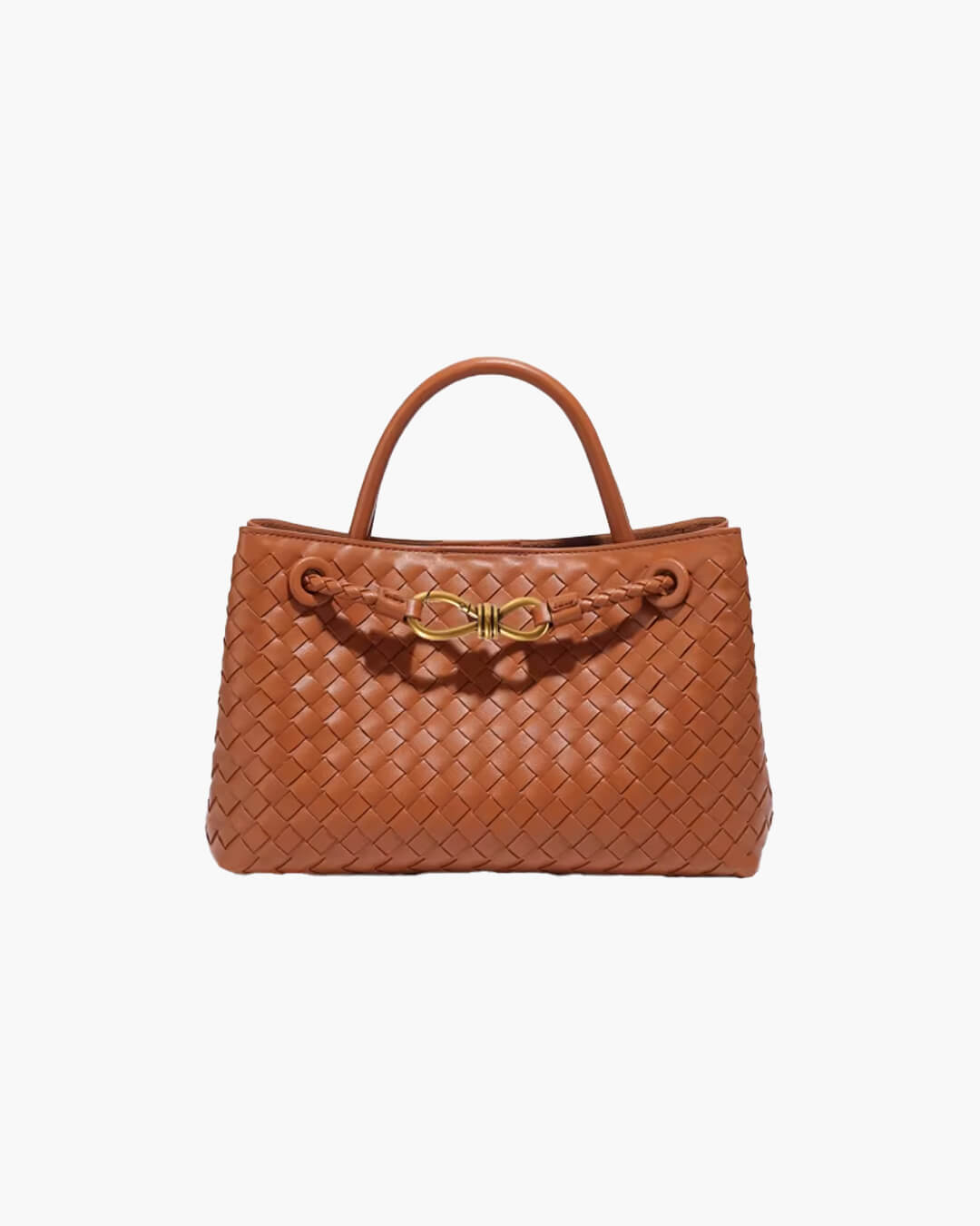 SOERA Lucia Vegan Leather Woven Bag Small - Handbags -  Brown Regular