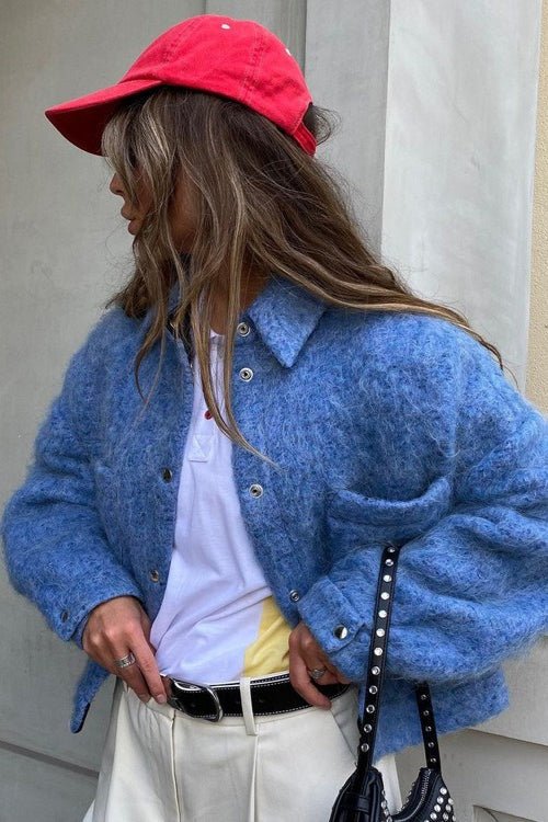 SOERA Blaze Snap Button Jacket - Jacket - SOERA-196867-BLU-M-45763 Blue M