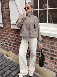 Rose kockás trench kabát