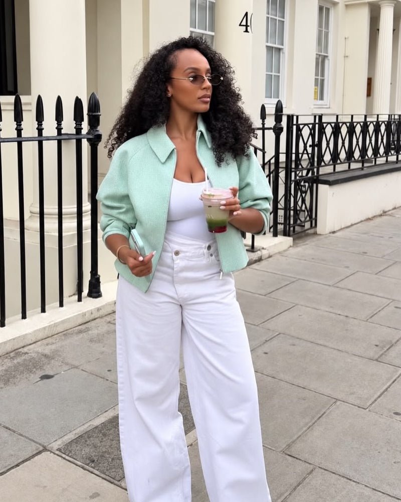 SOERA Sarah Tweed Zip Cropped Jacket - Jacket - SOERA-945347-BCO-L-35747 L