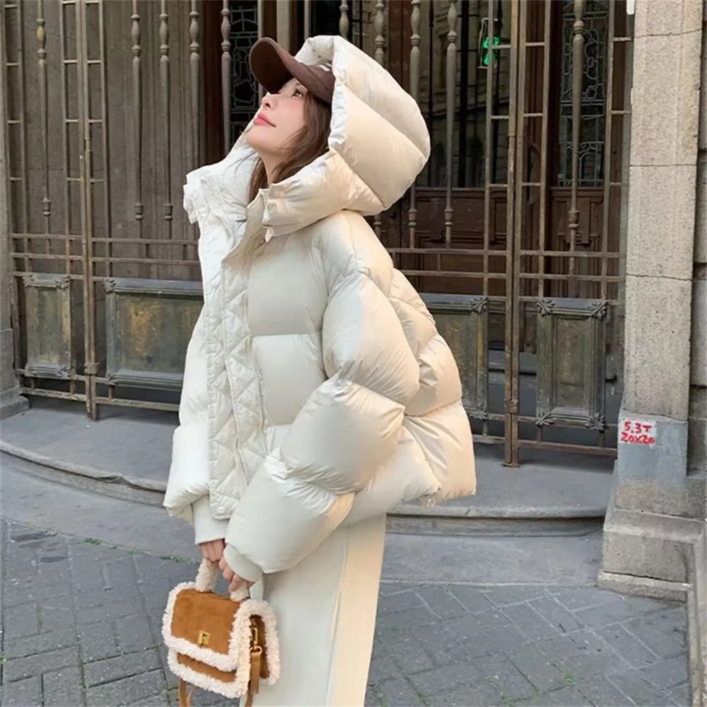 SOERA Bella Thick Hooded Puffer Jacket - Jackets - 3256809473638795-;Fe1763832189581616636 White S