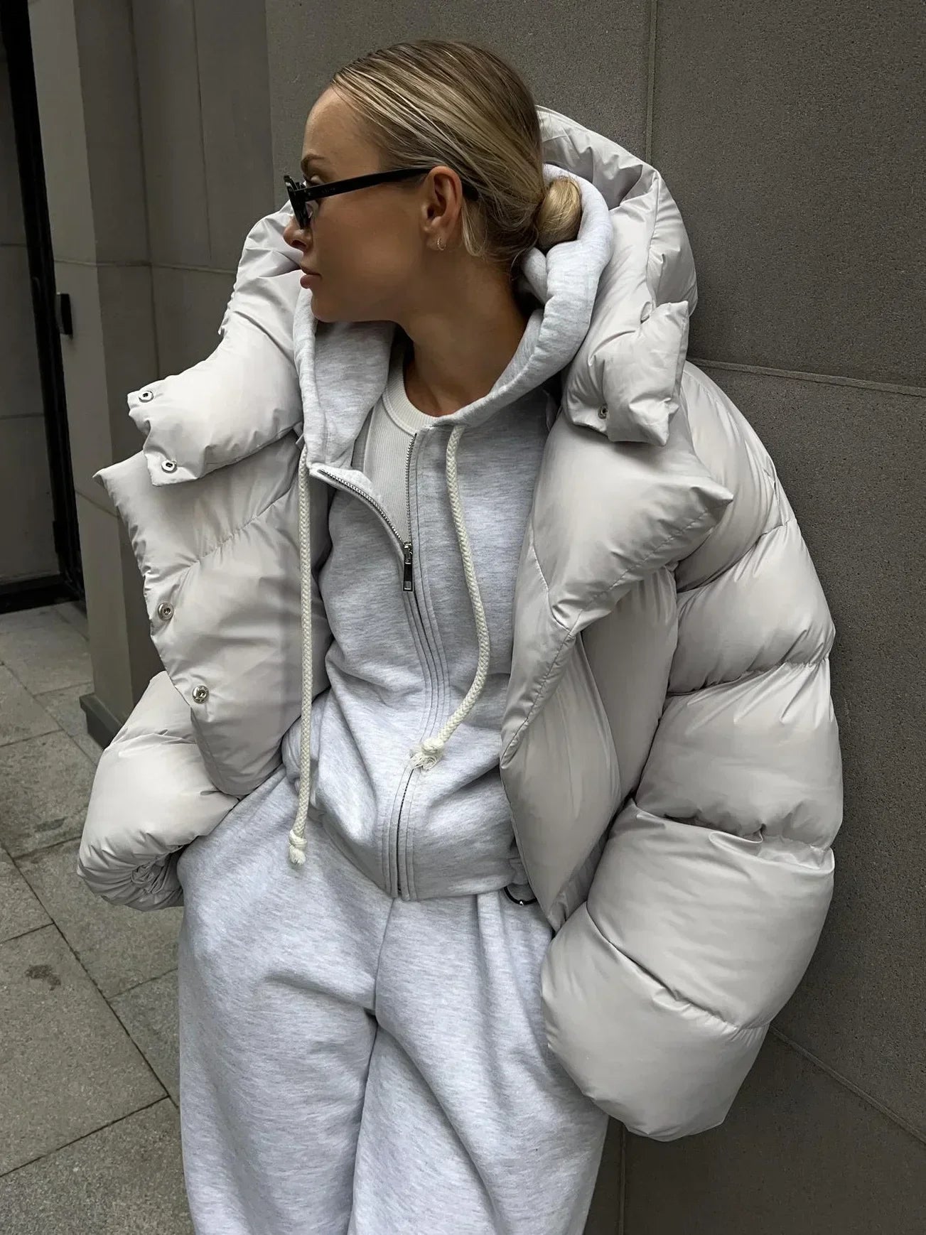 SOERA Jessy Puffer Jacket - Jackets - ML1762959136654755117 Light Gray S