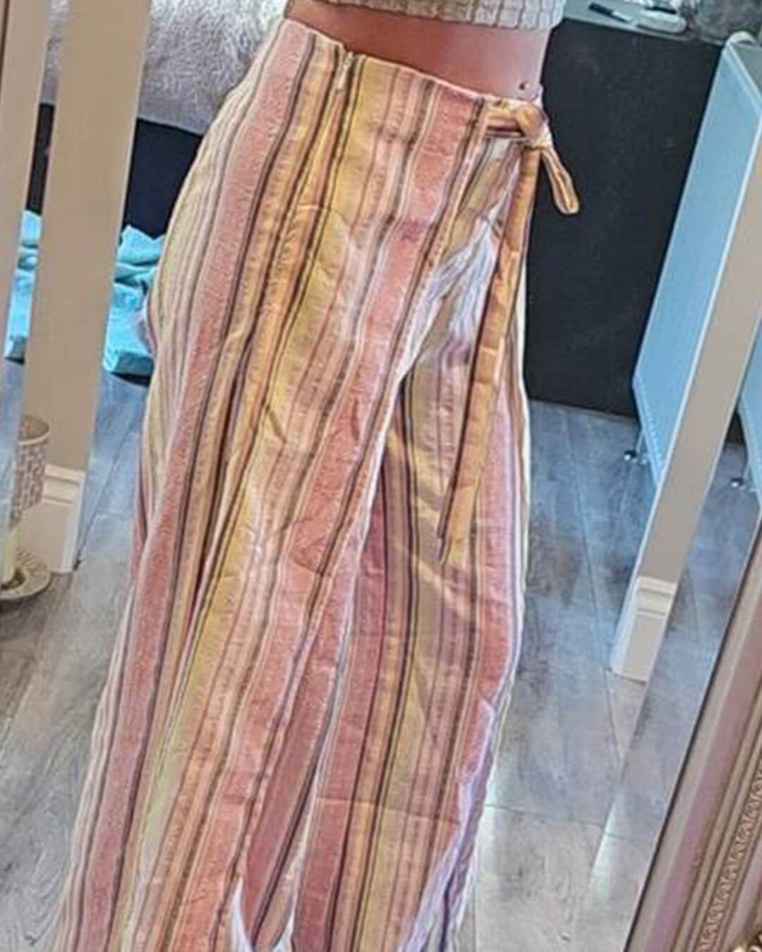 SOERA Julie Vertical Stripe Trousers - Pants - SOERA-346371-DEF-OS-38980 Pink M