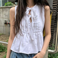 Honora fodros szegélyű, megkötős felső